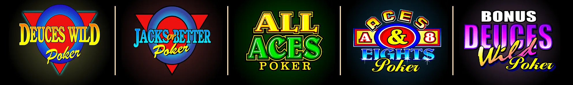 Video poker variants including Jacks or Better